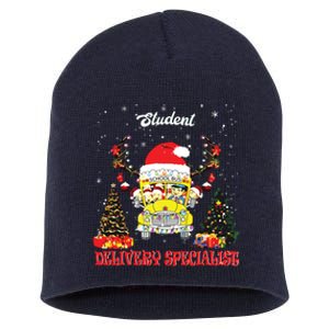 School Bus Driver Christmas Student Delivery Specialist Xmas Short Acrylic Beanie