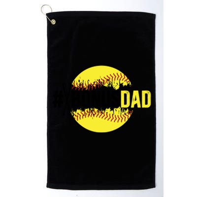 Softball Bonus Dad Proud Softball Player Bonus Dad Meaningful Gift Platinum Collection Golf Towel