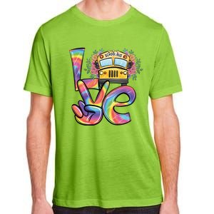 School Bus Driver Tie Dye Valentines Day Love Gift Adult ChromaSoft Performance T-Shirt