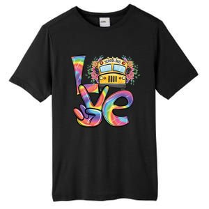 School Bus Driver Tie Dye Valentines Day Love Gift Tall Fusion ChromaSoft Performance T-Shirt