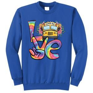 School Bus Driver Tie Dye Valentines Day Love Gift Sweatshirt