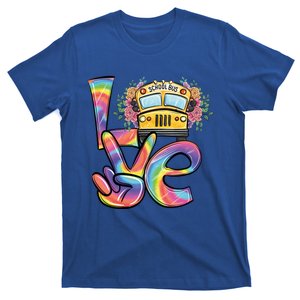 School Bus Driver Tie Dye Valentines Day Love Gift T-Shirt