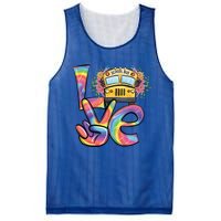 School Bus Driver Tie Dye Valentines Day Love Gift Mesh Reversible Basketball Jersey Tank