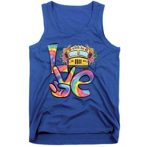 School Bus Driver Tie Dye Valentines Day Love Gift Tank Top