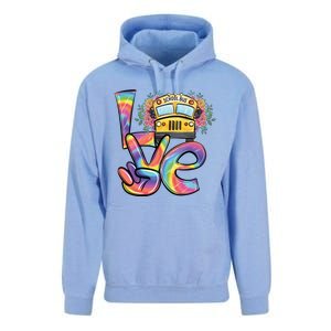 School Bus Driver Tie Dye Valentines Day Love Gift Unisex Surf Hoodie