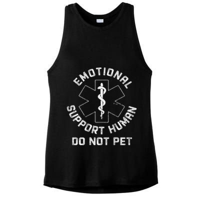 S Back Do Not Pet Emotional Support Husband Funny Ladies PosiCharge Tri-Blend Wicking Tank