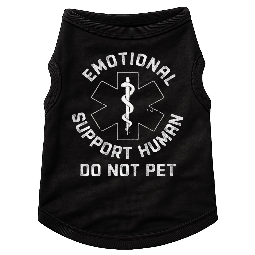 S Back Do Not Pet Emotional Support Husband Funny Doggie Tank