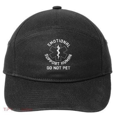 S Back Do Not Pet Emotional Support Husband Funny 7-Panel Snapback Hat