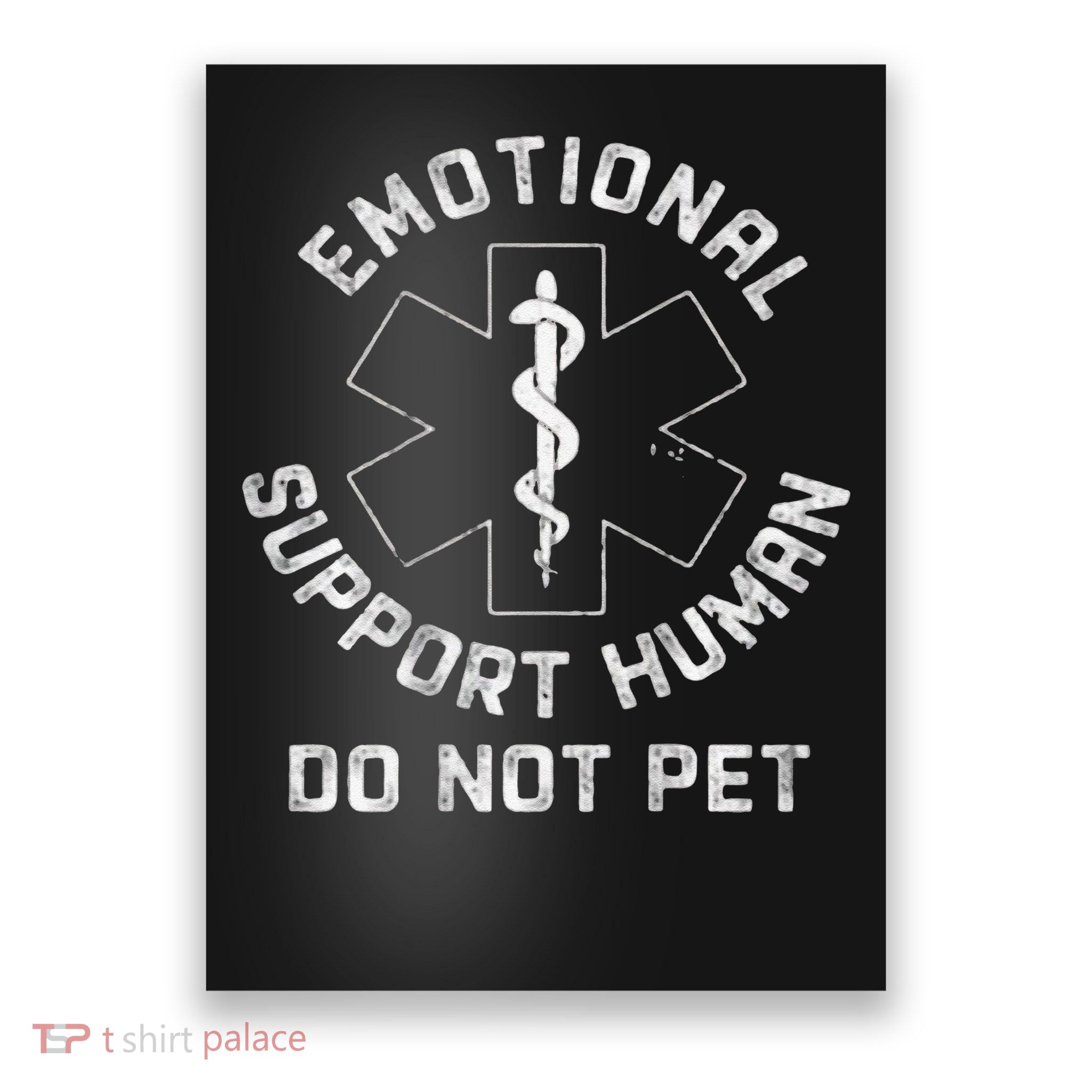 S Back Do Not Pet Emotional Support Husband Funny Poster