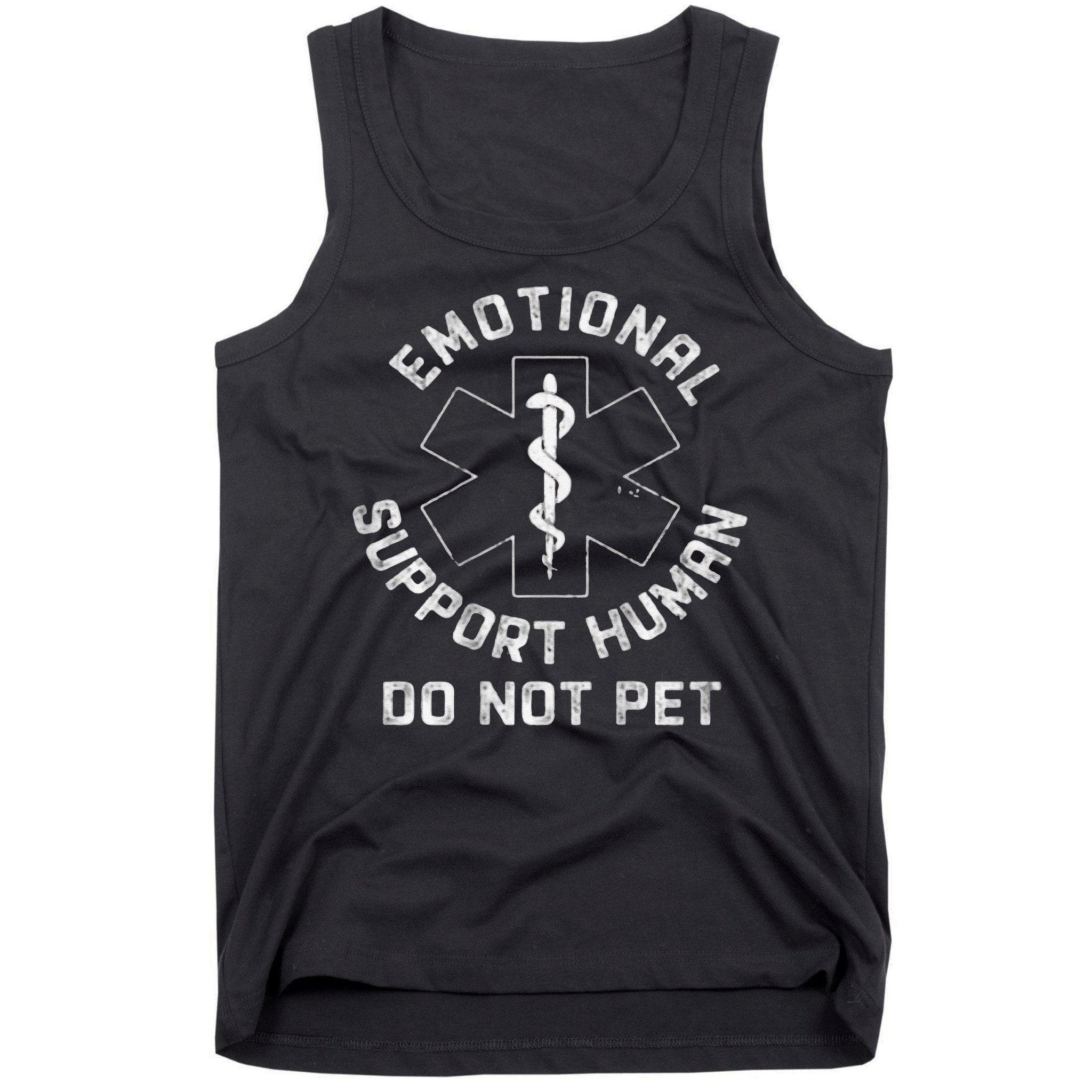 S Back Do Not Pet Emotional Support Husband Funny Tank Top