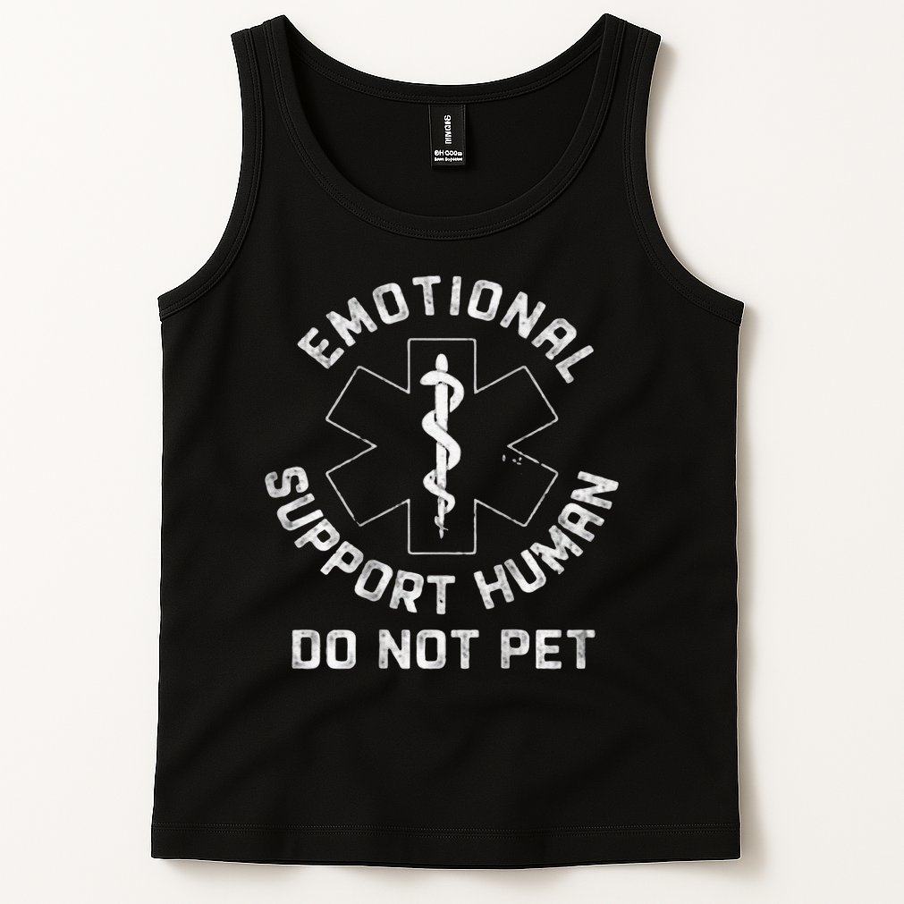 S Back Do Not Pet Emotional Support Husband Funny Tank Top