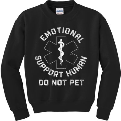 S Back Do Not Pet Emotional Support Husband Funny Kids Sweatshirt