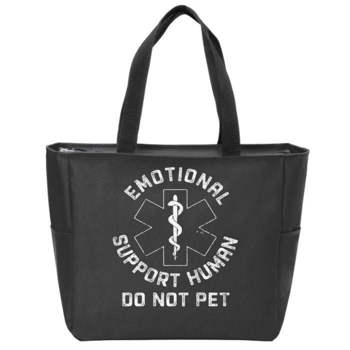 S Back Do Not Pet Emotional Support Husband Funny Zip Tote Bag