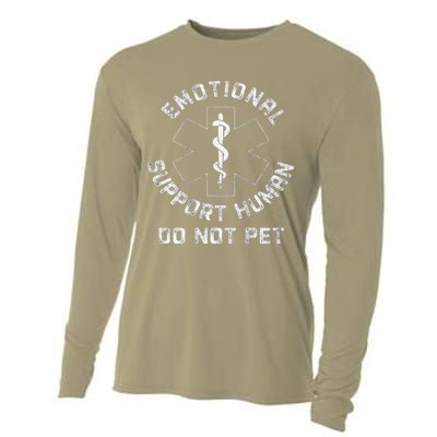 S Back Do Not Pet Emotional Support Husband Funny Cooling Performance Long Sleeve Crew