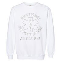 S Back Do Not Pet Emotional Support Husband Funny Garment-Dyed Sweatshirt