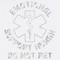 S Back Do Not Pet Emotional Support Husband Funny Garment-Dyed Sweatshirt