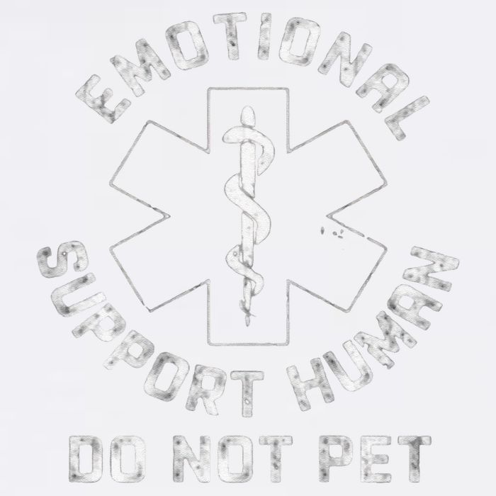 S Back Do Not Pet Emotional Support Husband Funny Garment-Dyed Sweatshirt
