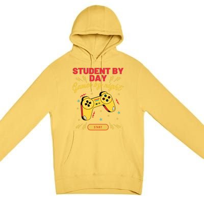 Student By Day Gamer By Night Premium Pullover Hoodie