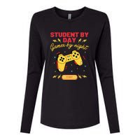 Student By Day Gamer By Night Womens Cotton Relaxed Long Sleeve T-Shirt