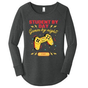 Student By Day Gamer By Night Women's Perfect Tri Tunic Long Sleeve Shirt