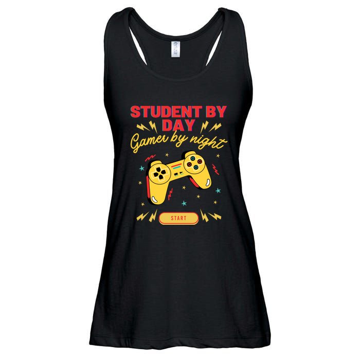 Student By Day Gamer By Night Ladies Essential Flowy Tank