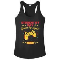 Student By Day Gamer By Night Ladies PosiCharge Competitor Racerback Tank