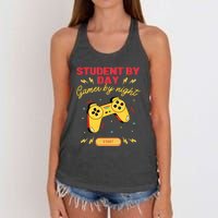 Student By Day Gamer By Night Women's Knotted Racerback Tank