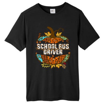 School Bus Driver Thankful Grateful Blessed Fall Pumpkin Gift Tall Fusion ChromaSoft Performance T-Shirt