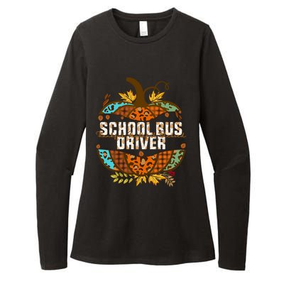 School Bus Driver Thankful Grateful Blessed Fall Pumpkin Gift Womens CVC Long Sleeve Shirt