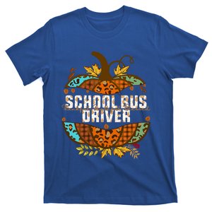 School Bus Driver Thankful Grateful Blessed Fall Pumpkin Gift T-Shirt