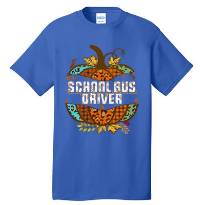 School Bus Driver Thankful Grateful Blessed Fall Pumpkin Gift Tall T-Shirt