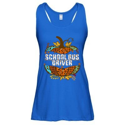 School Bus Driver Thankful Grateful Blessed Fall Pumpkin Gift Ladies Essential Flowy Tank