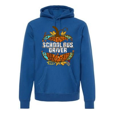 School Bus Driver Thankful Grateful Blessed Fall Pumpkin Gift Premium Hoodie