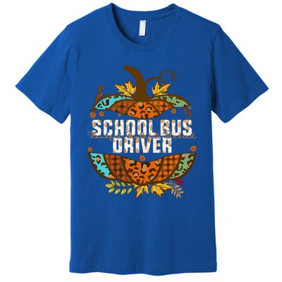 School Bus Driver Thankful Grateful Blessed Fall Pumpkin Gift Premium T-Shirt