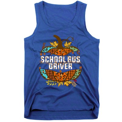 School Bus Driver Thankful Grateful Blessed Fall Pumpkin Gift Tank Top