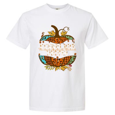 School Bus Driver Thankful Grateful Blessed Fall Pumpkin Gift Garment-Dyed Heavyweight T-Shirt