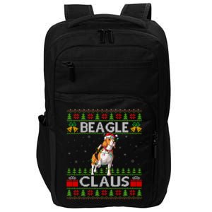 Santa Beagle Dog Xmas Lighting Ugly Beagle Christmas Gift Impact Tech Backpack