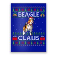 Santa Beagle Dog Xmas Lighting Ugly Beagle Christmas Gift Poster