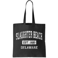 Slaughter Beach Delaware De Vintage Sports Established Tote Bag