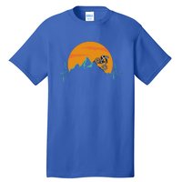 Sunset Biker Downhill Mtb Biking Mountain Bike Heartbeat Meaningful Gift Tall T-Shirt