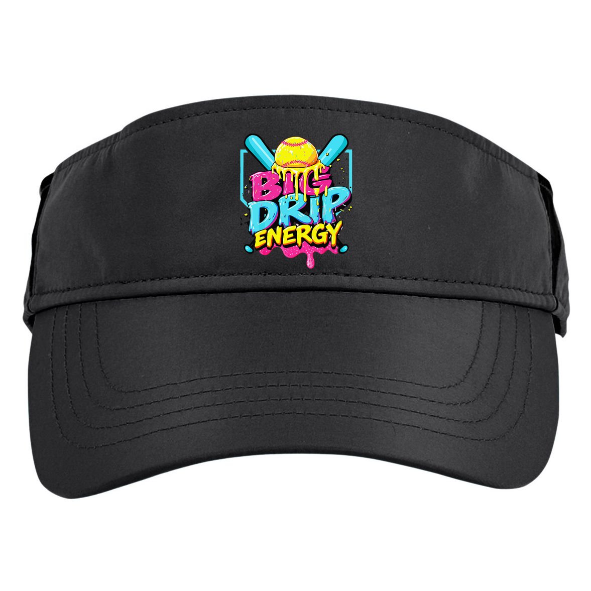 Softball Big Drip Energy Ice Cream Dripping Softball Adult Drive Performance Visor