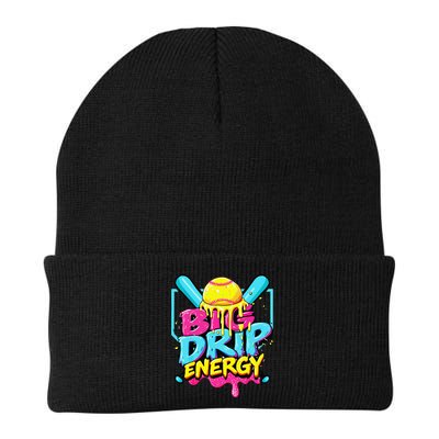 Softball Big Drip Energy Ice Cream Dripping Softball Beanie