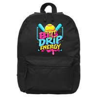 Softball Big Drip Energy Ice Cream Dripping Softball 16 in Basic Backpack