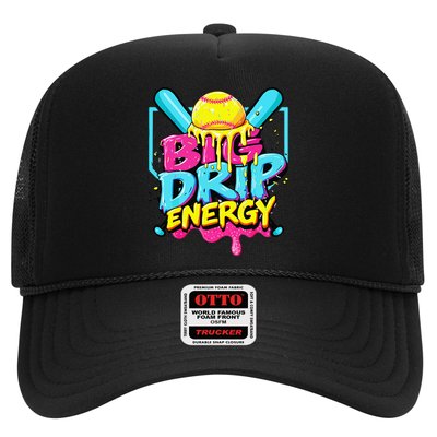 Softball Big Drip Energy Ice Cream Dripping Softball Trucker Hat