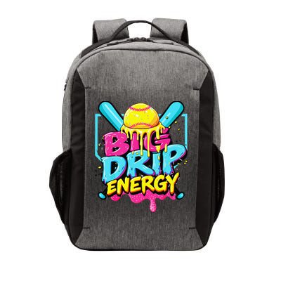 Softball Big Drip Energy Ice Cream Dripping Softball Vector Backpack