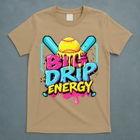 Softball Big Drip Energy Ice Cream Dripping Softball T-Shirt