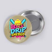 Softball Big Drip Energy Ice Cream Dripping Softball Button