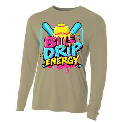 Softball Big Drip Energy Ice Cream Dripping Softball Cooling Performance Long Sleeve Crew