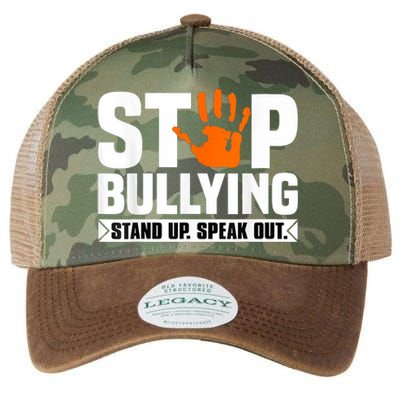 Stop Bullying Design Orange Stand Up Speak Out Unity Day Legacy Tie Dye Trucker Hat