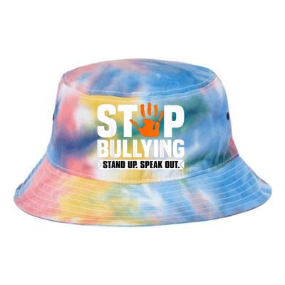 Stop Bullying Design Orange Stand Up Speak Out Unity Day Tie Dye Newport Bucket Hat